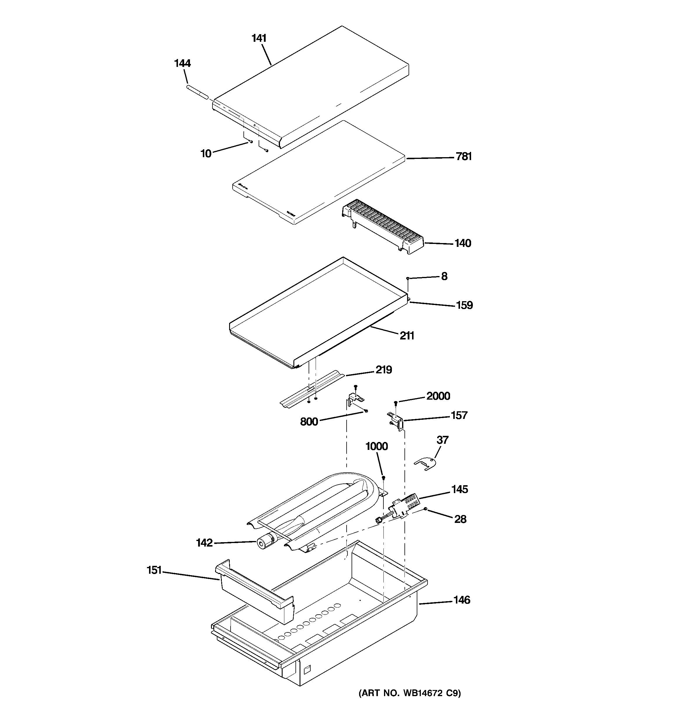 GE ZGP486NDR1SS griddle assembly diagram