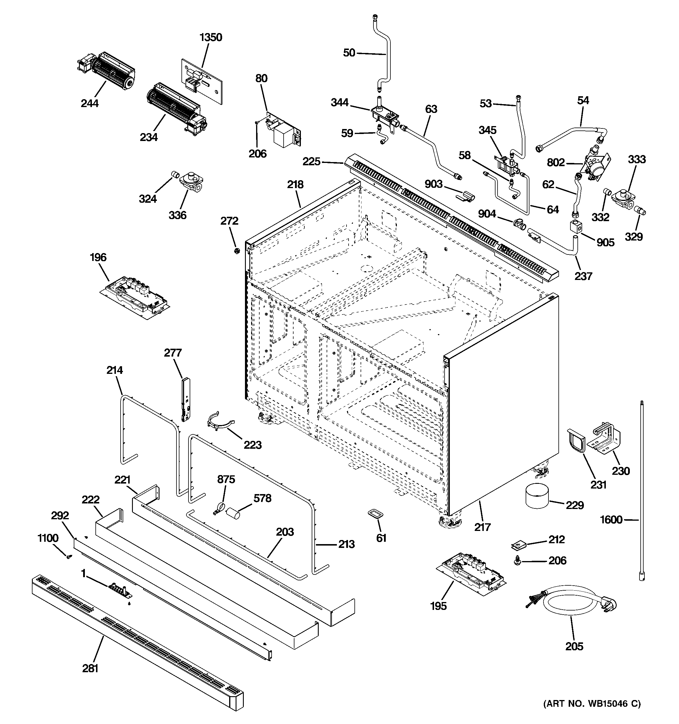 GE ZGP486NRR1SS body parts diagram
