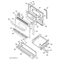 Hotpoint RGB530DEP3BB door & drawer parts diagram