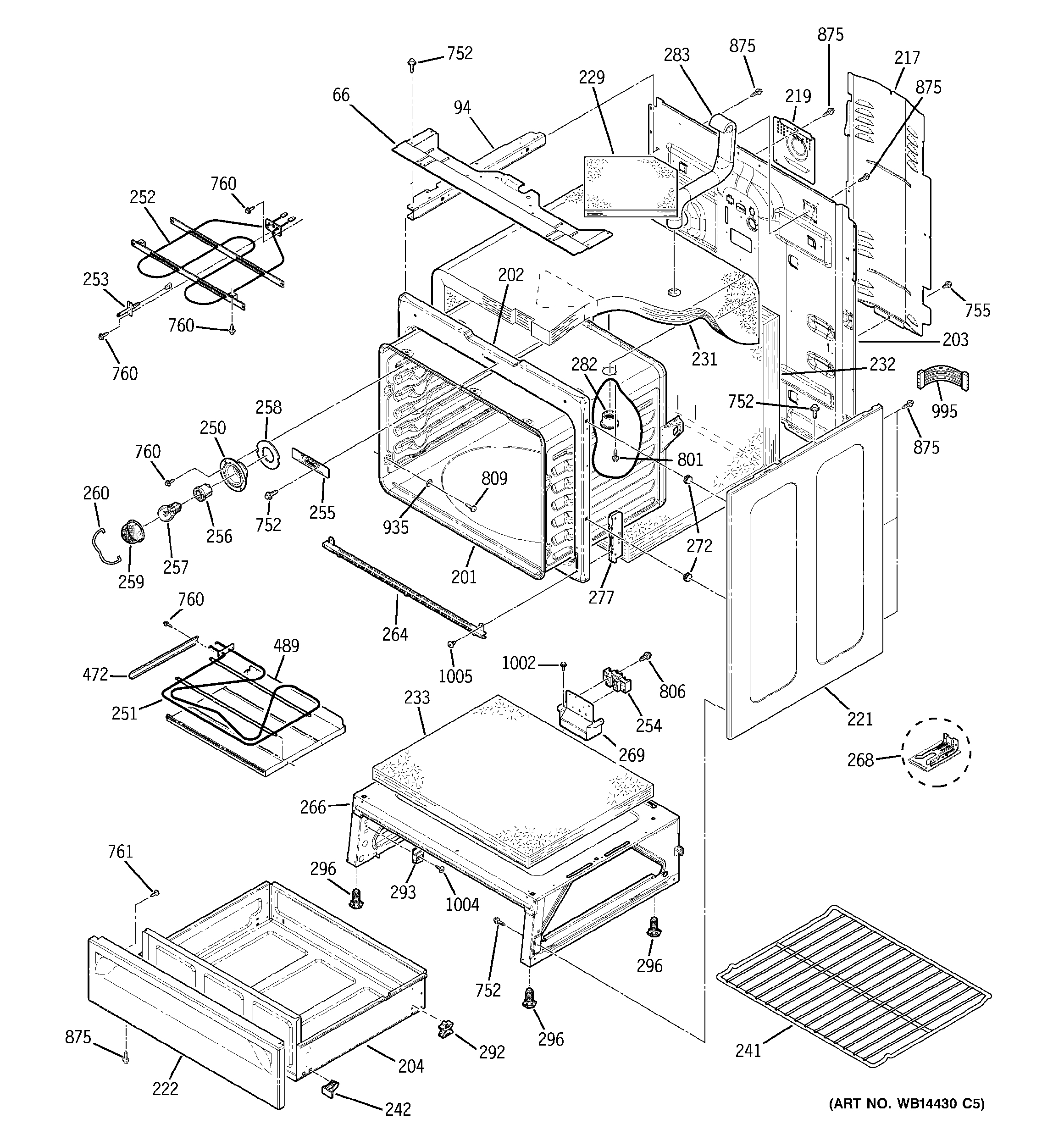 GE JB650DT1BB body parts diagram