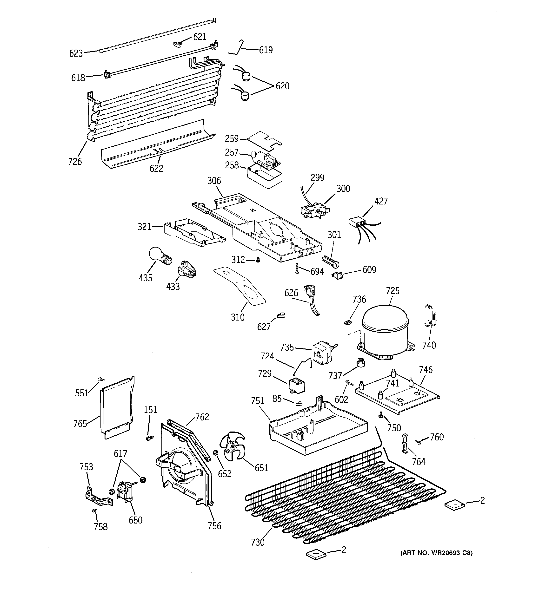 Hotpoint HTH18GBT2RCC unit parts diagram