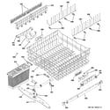 GE PDW7800R30CC upper rack assembly diagram