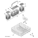GE PDW7800R30CC lower rack assembly diagram