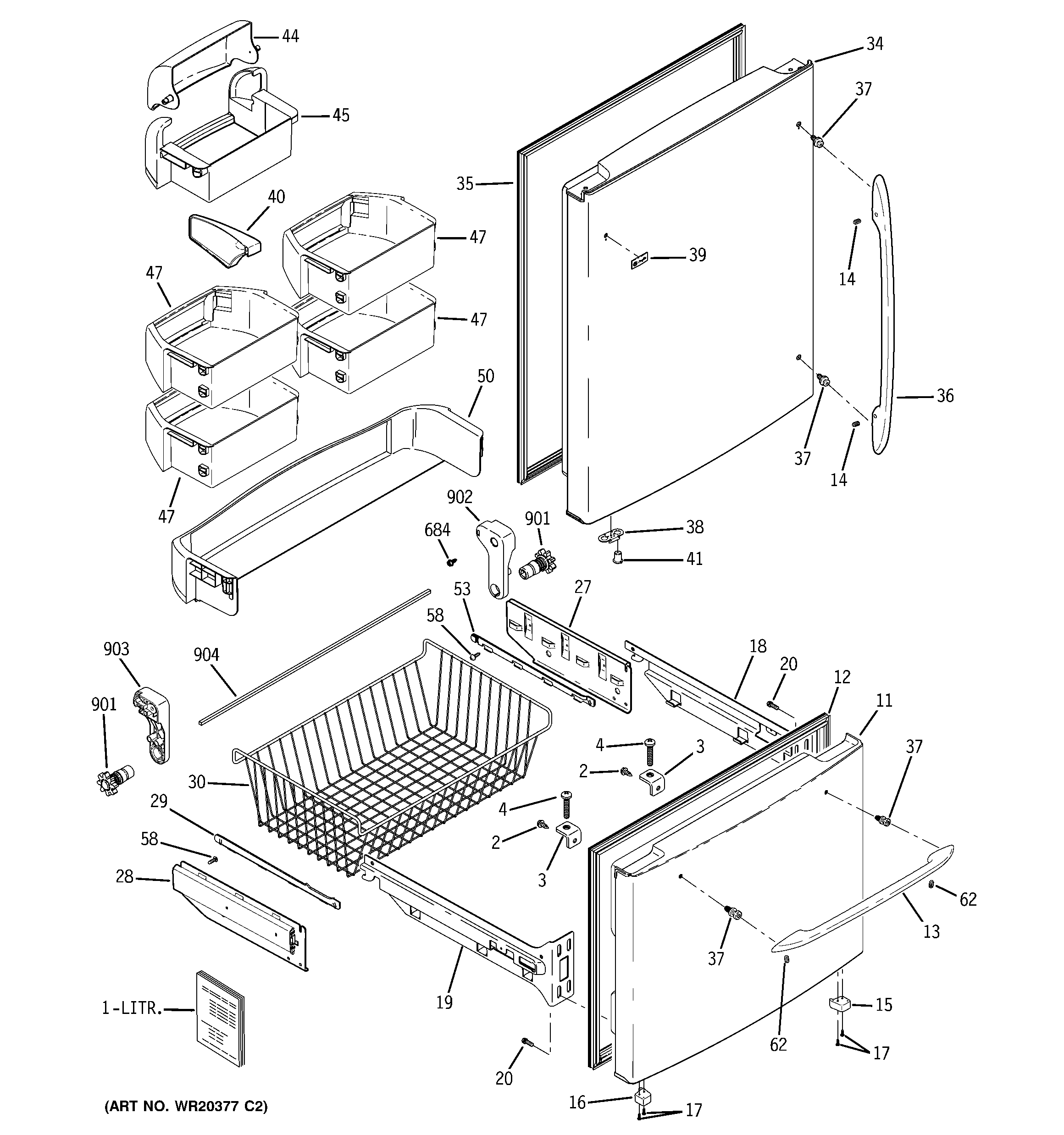 GE PDSS0MFYELSS doors diagram