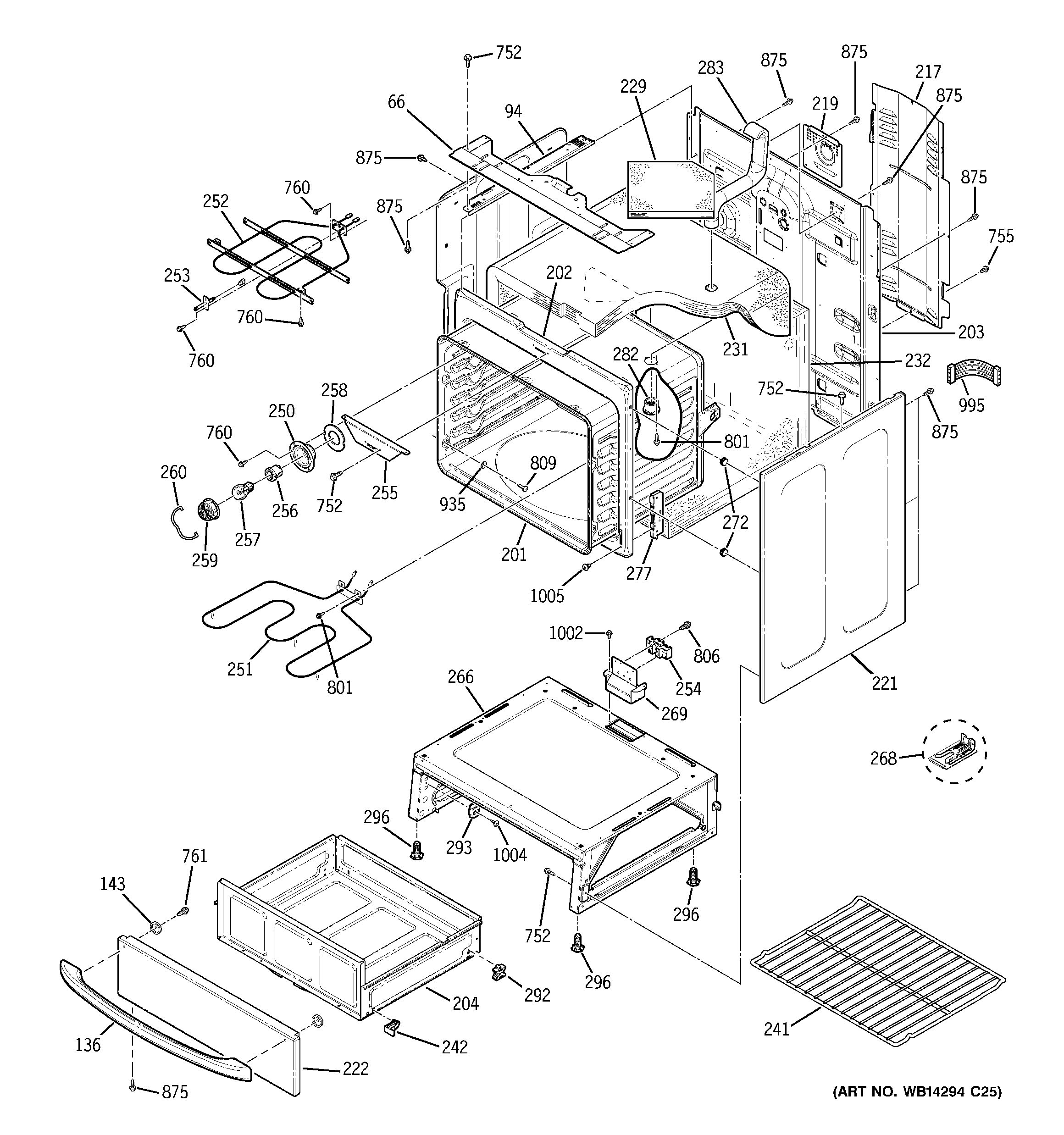 GE JBP72SM4SS body parts diagram