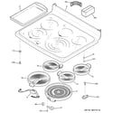 GE PB920SP4SS cooktop diagram