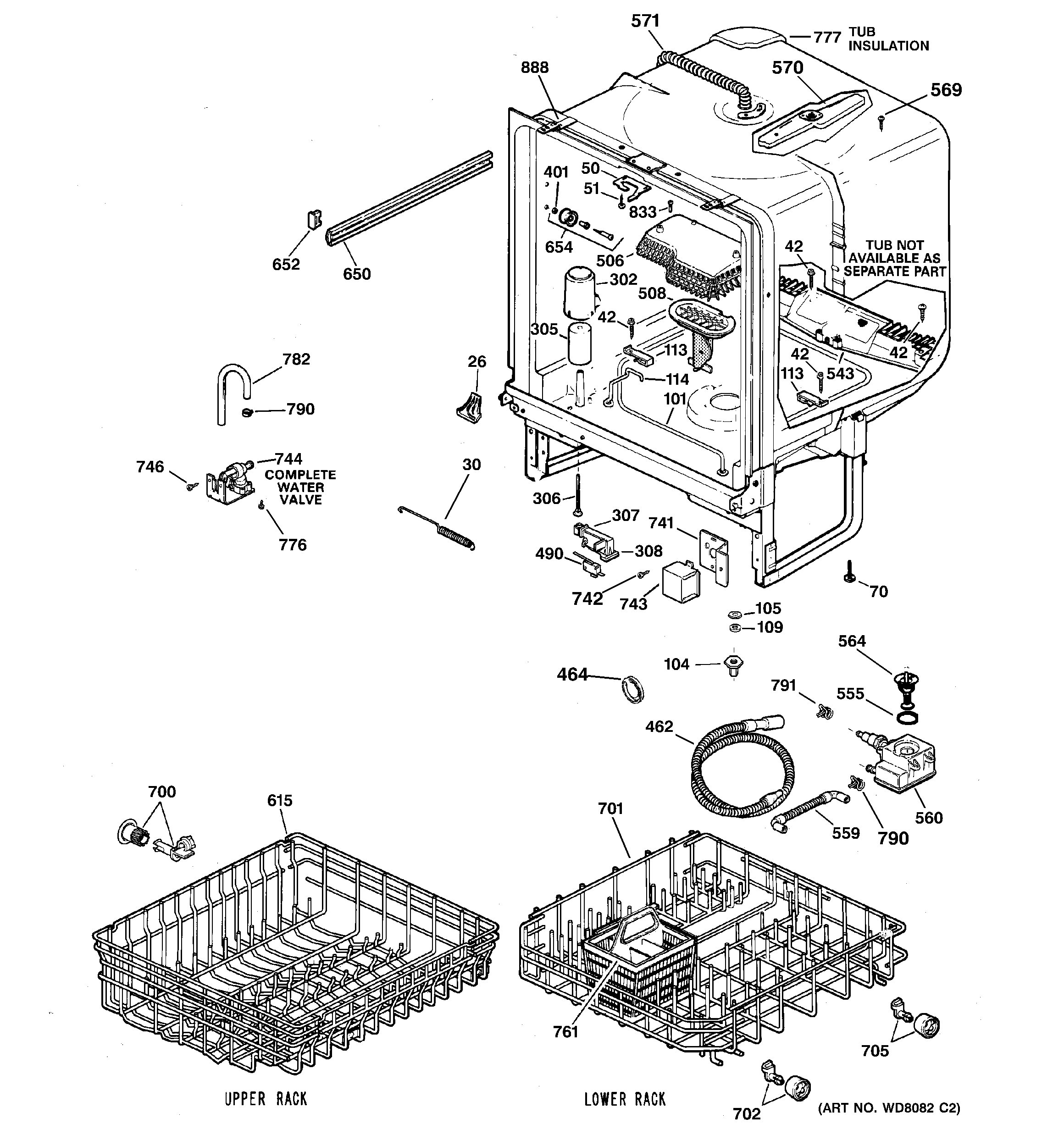 Kenmore 36314587100 body parts diagram