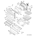 GE PGB935SET1SS door & drawer parts diagram