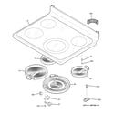 GE JBP66DM3CC cooktop diagram