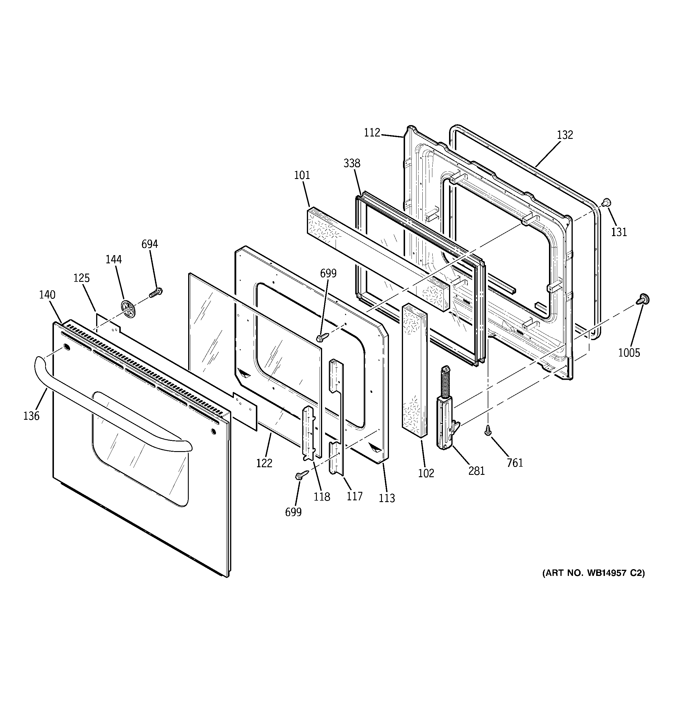 GE JKP30SP3SS door diagram