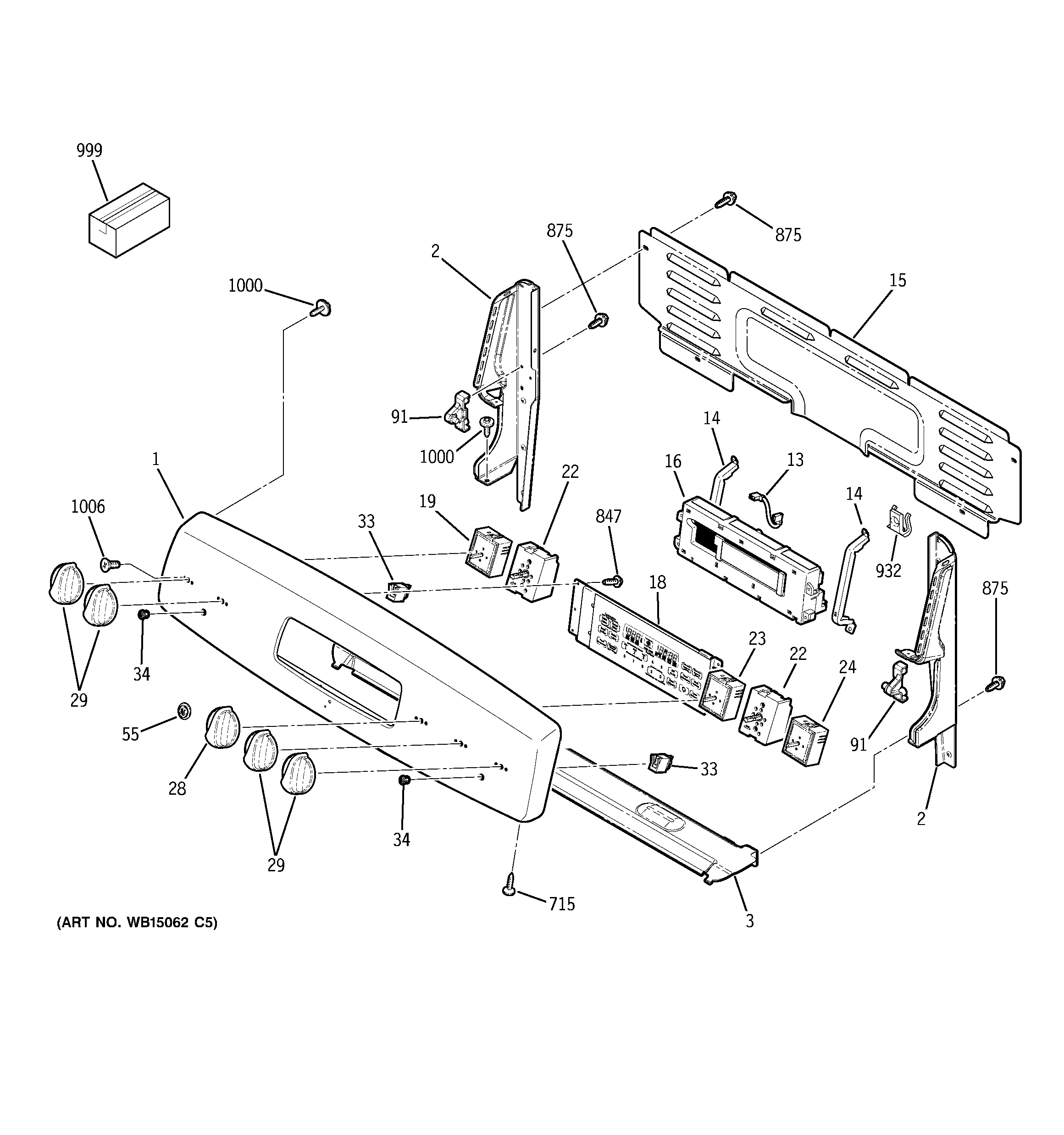 GE JB870ST1SS control panel diagram