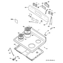 GE JBS27SIM1SS control panel & cooktop diagram