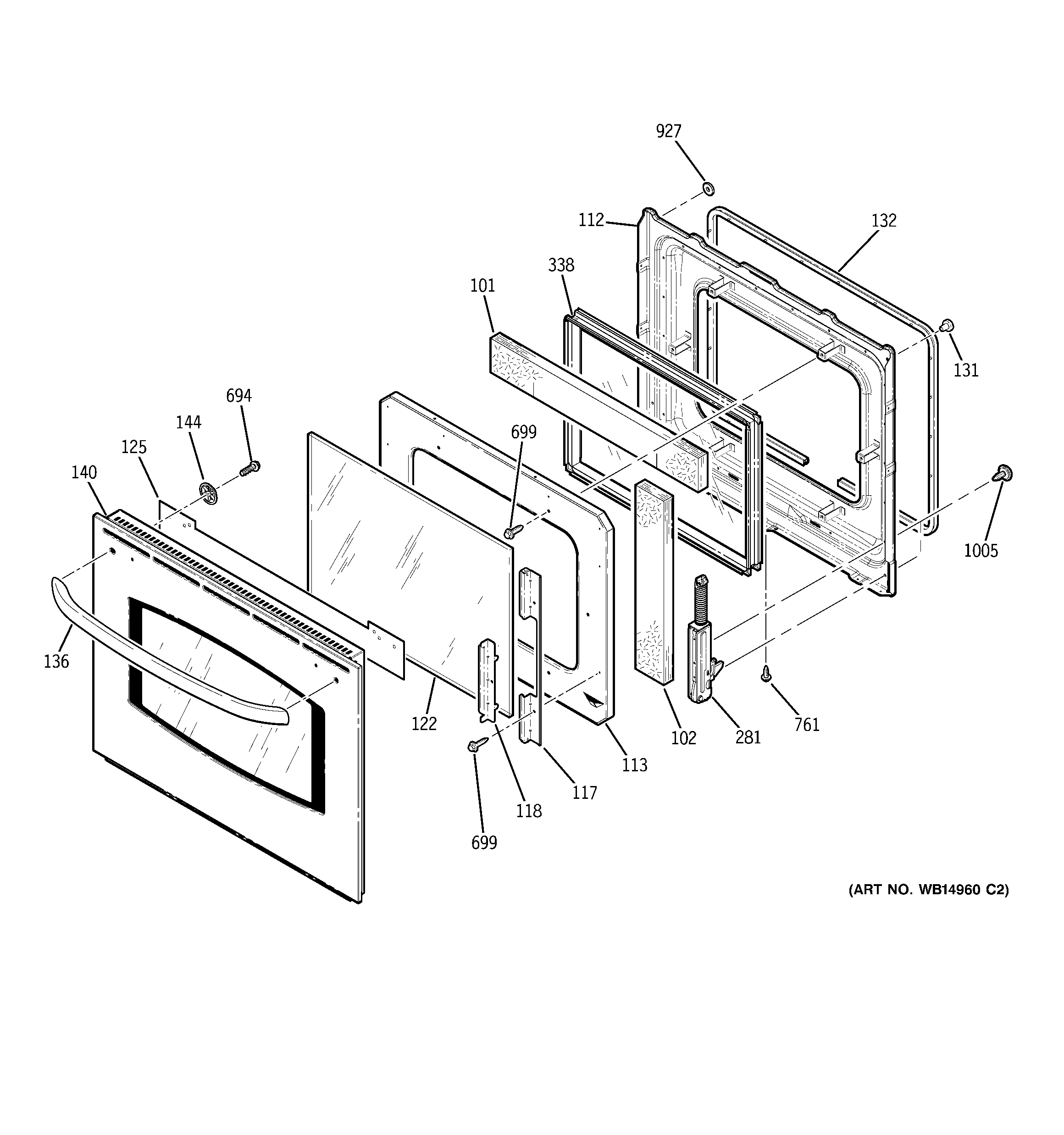 GE JKS10SP3SS door diagram
