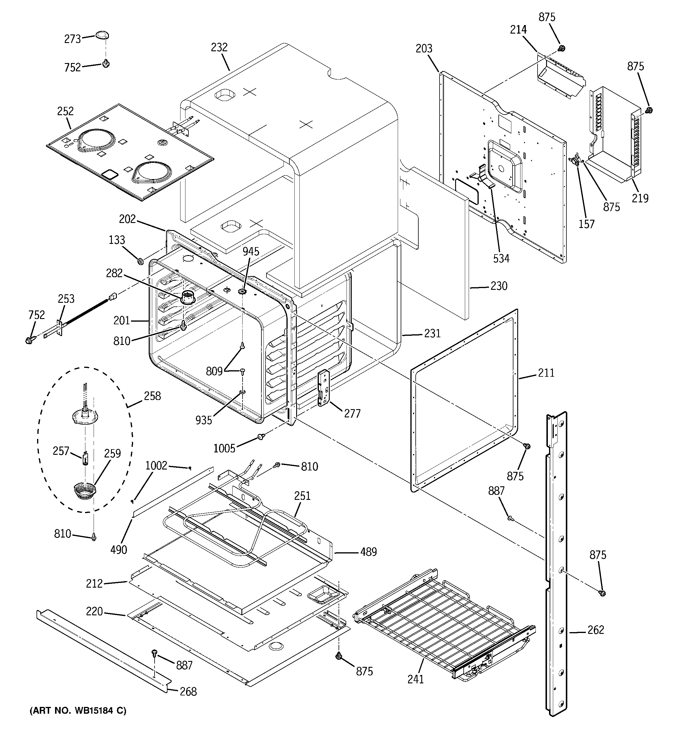 GE PK956DR2WW lower oven diagram