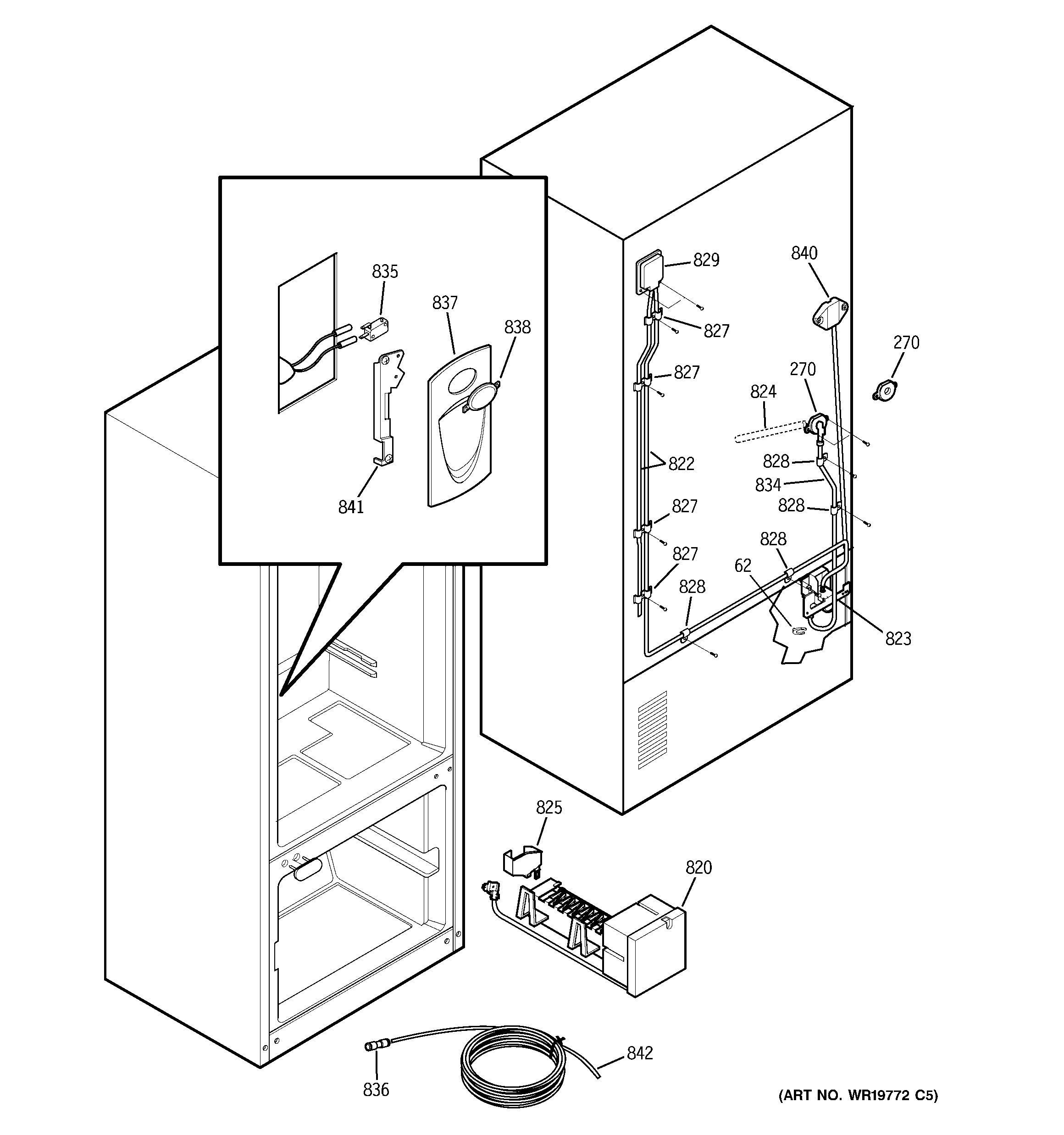 GE PDS22MISBBB water system diagram