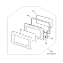 GE PEB206CDN1BB door parts diagram