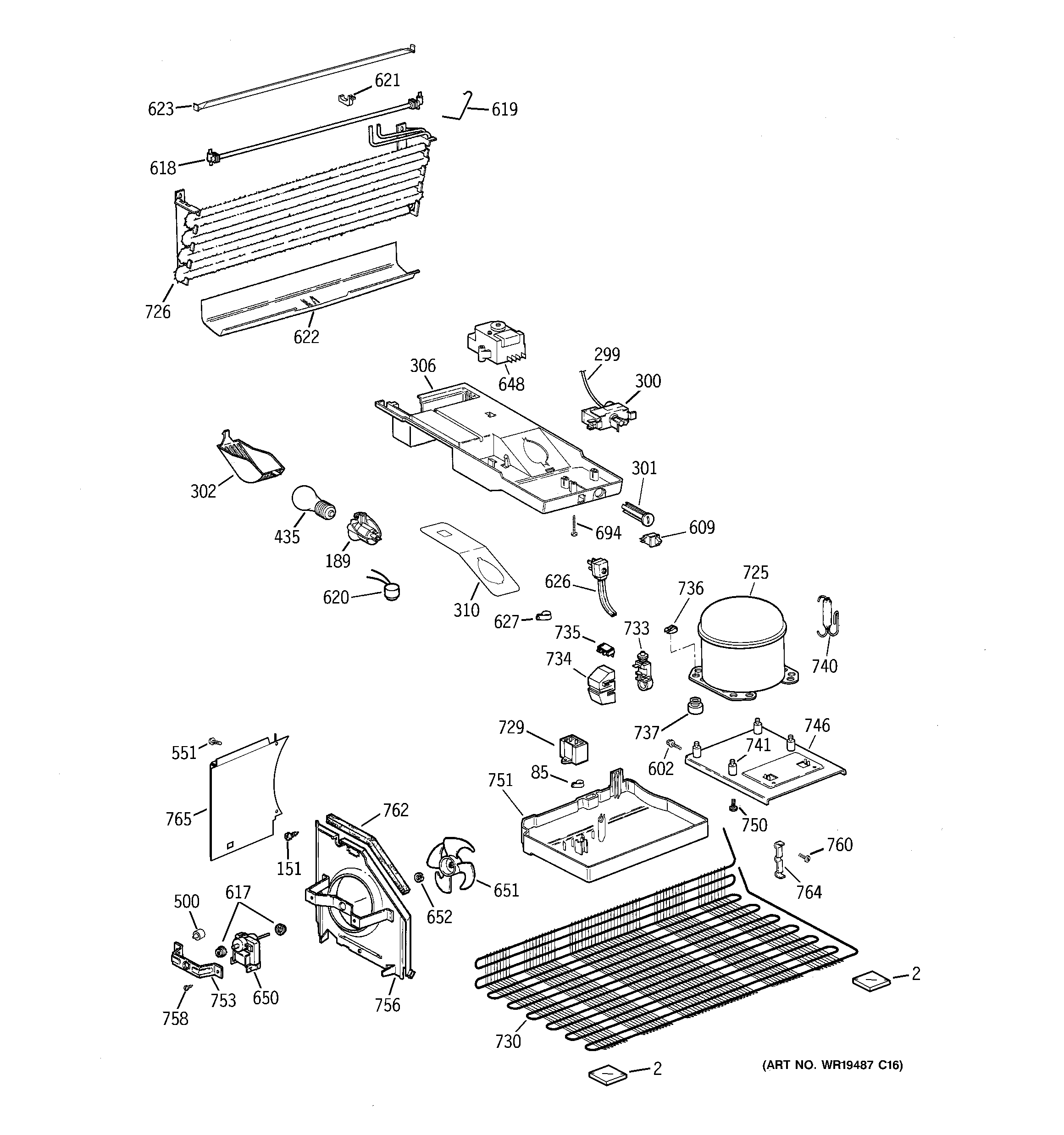 GE GTY17GBCBRWW unit parts diagram