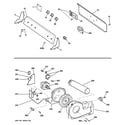 GE GTDN500GM2WS backsplash, blower & motor assembly diagram