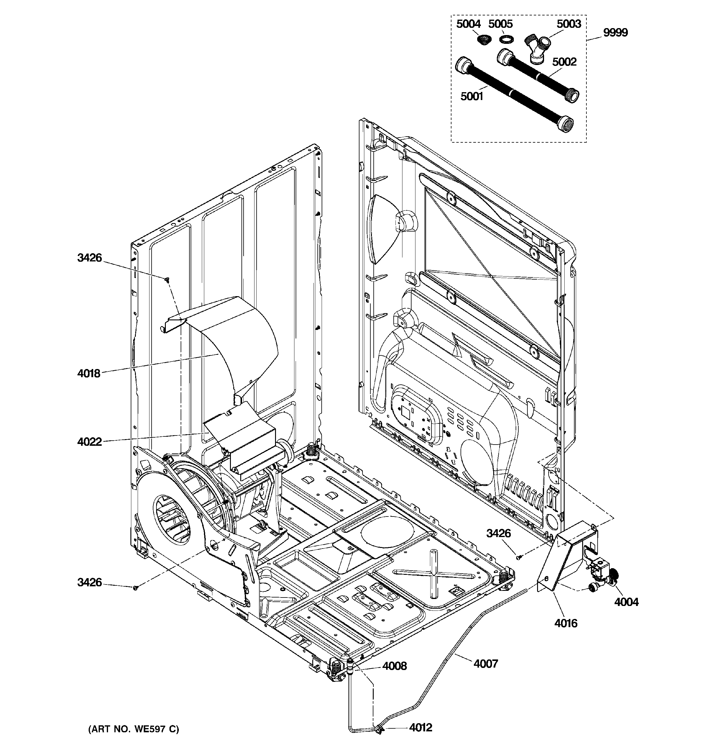 GE PTDS650EM2WT shields & water parts diagram