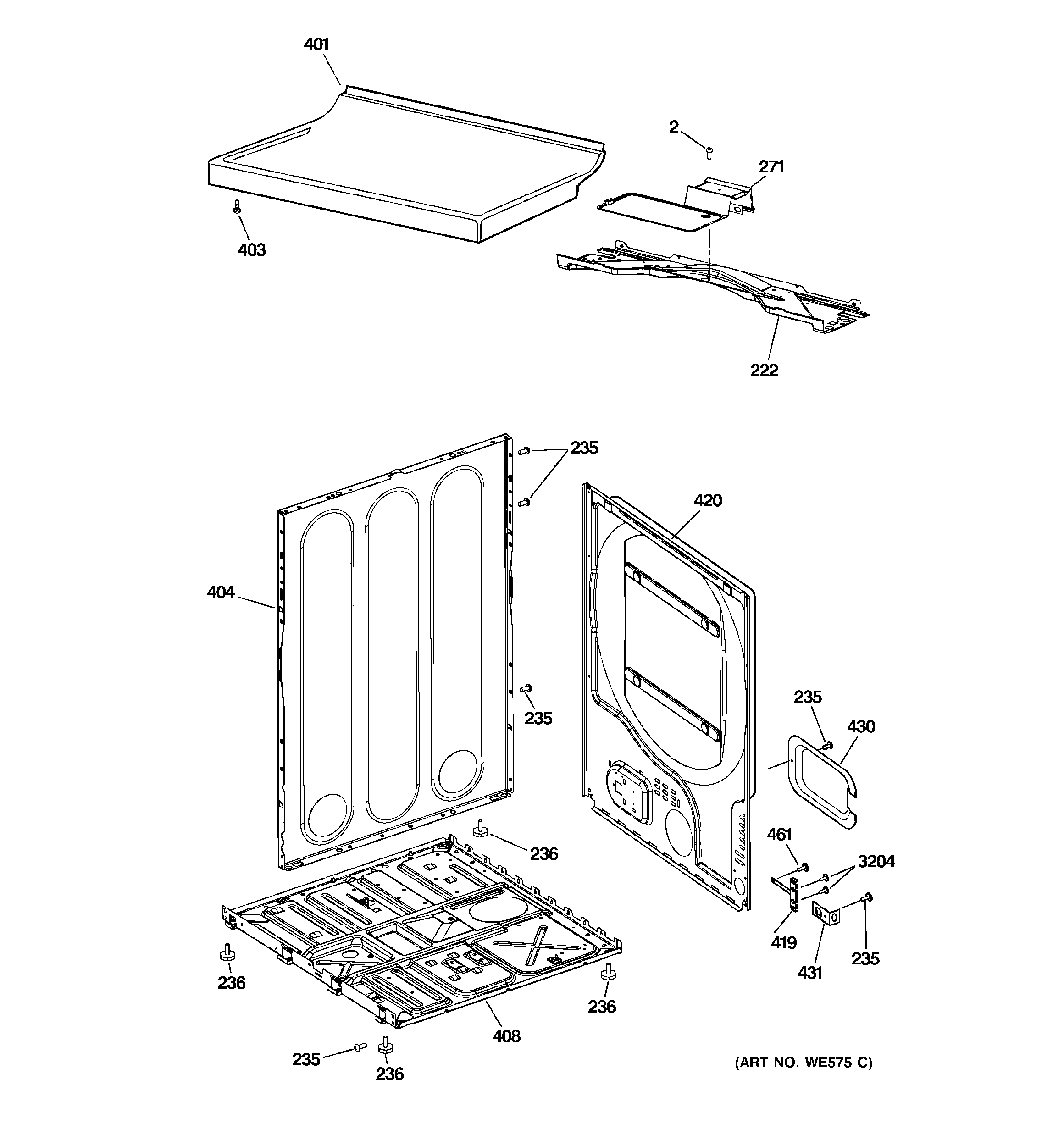 Hotpoint HTDX100EM2WW cabinet diagram