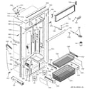 GE ZICS360NRJLH freezer section, trim & components diagram