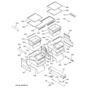 GE ZICS360NRJRH shelves & drawers diagram