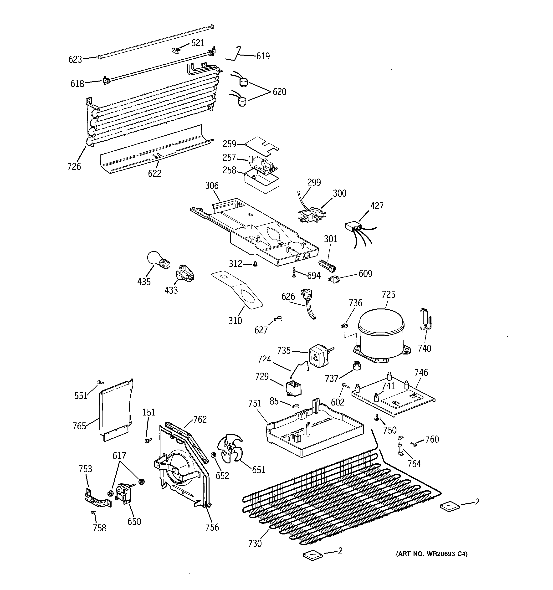 GE GTJ17BCZ2RSA unit parts diagram