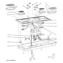 GE JP328CK2CC control panel & cooktop diagram