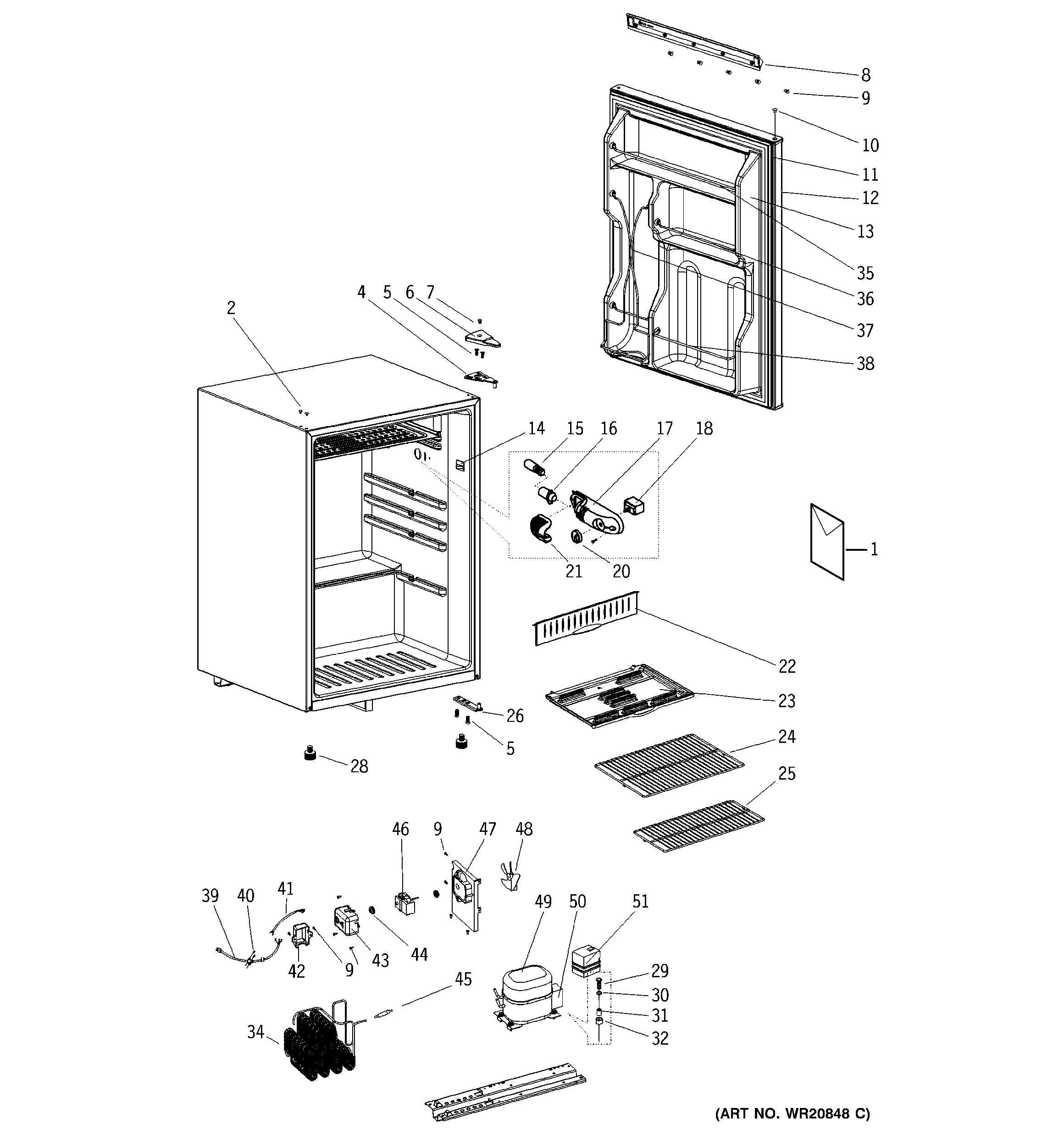 GE GMR06AAZAWW refrigerator diagram