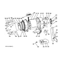 GE GFWH2405L0MG tub & motor diagram
