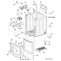 GE DPGT750GC2PL cabinet, front panel & door diagram