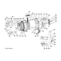 GE PFWS4600L0WW tub & motor diagram
