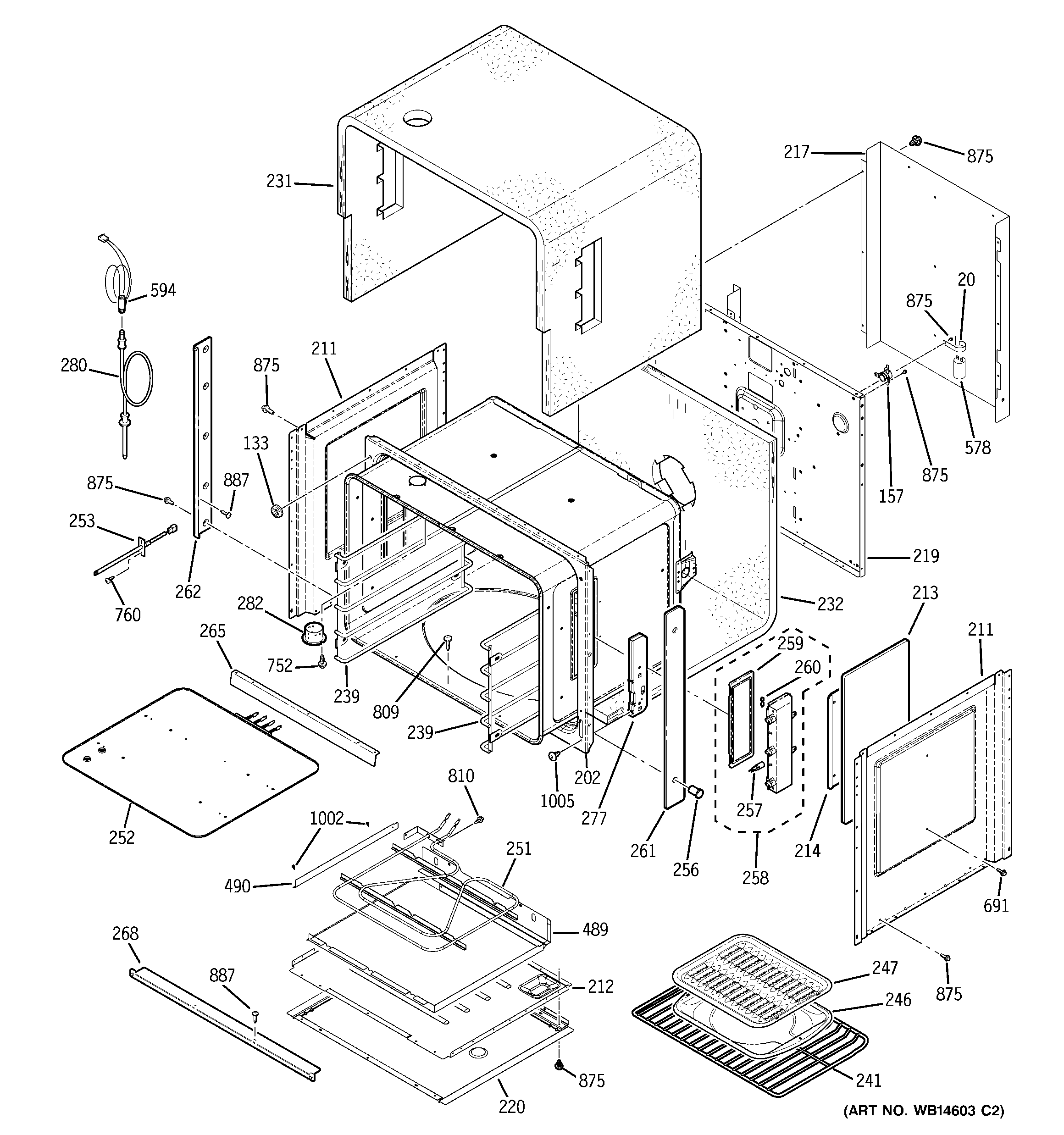 GE ZET1PM2SS body parts diagram