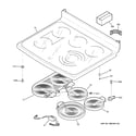 GE PB975DT1BB cooktop diagram