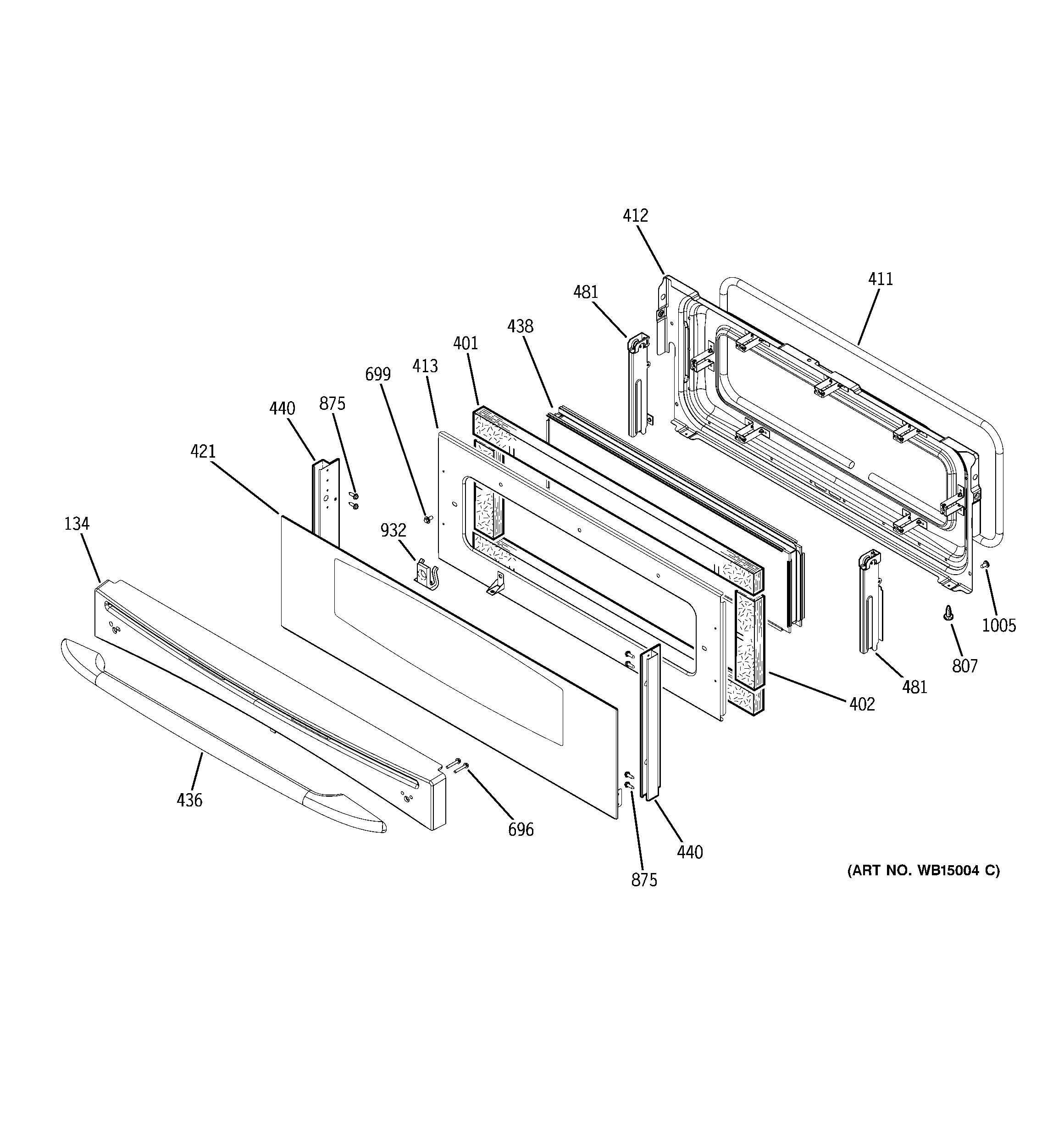 GE PB978ST1SS upper door diagram