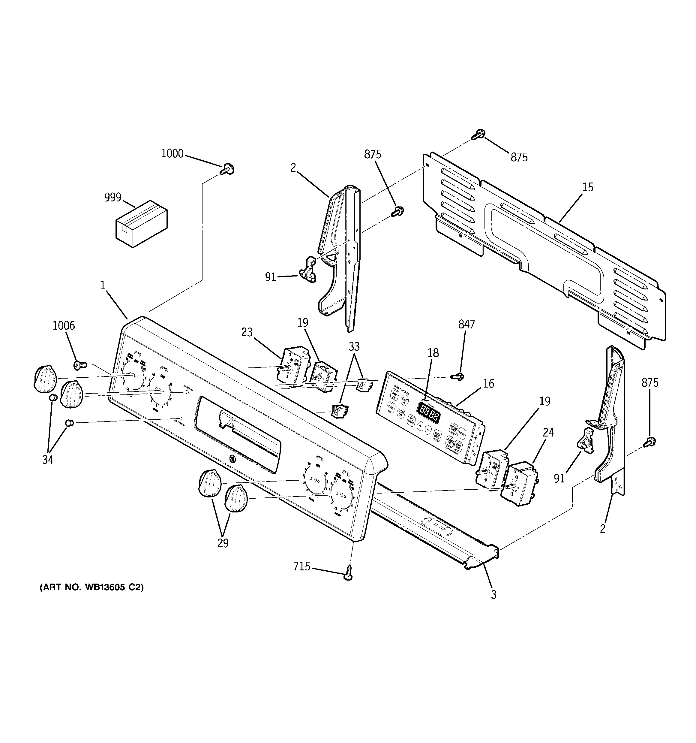 GE JB670SP3SS control panel diagram