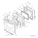 GE JB670SP3SS door diagram