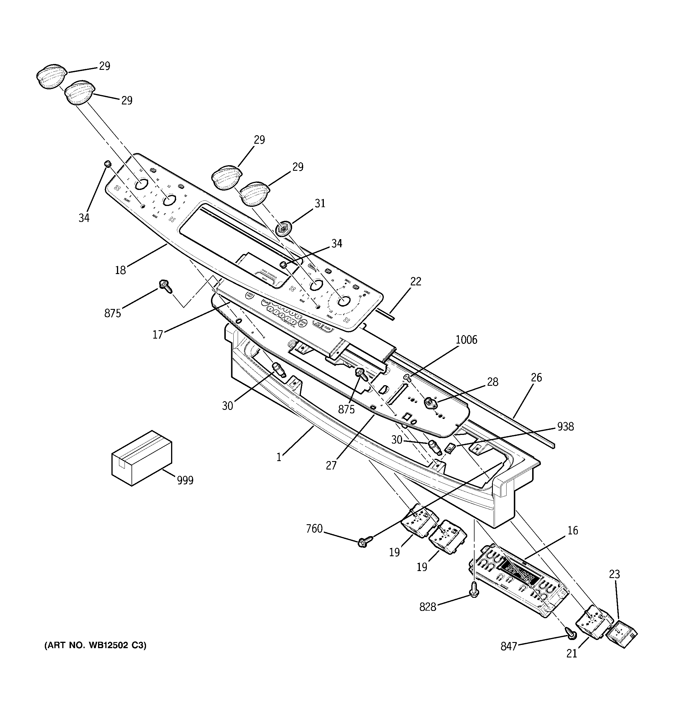 GE JDP42DT1WW control panel diagram