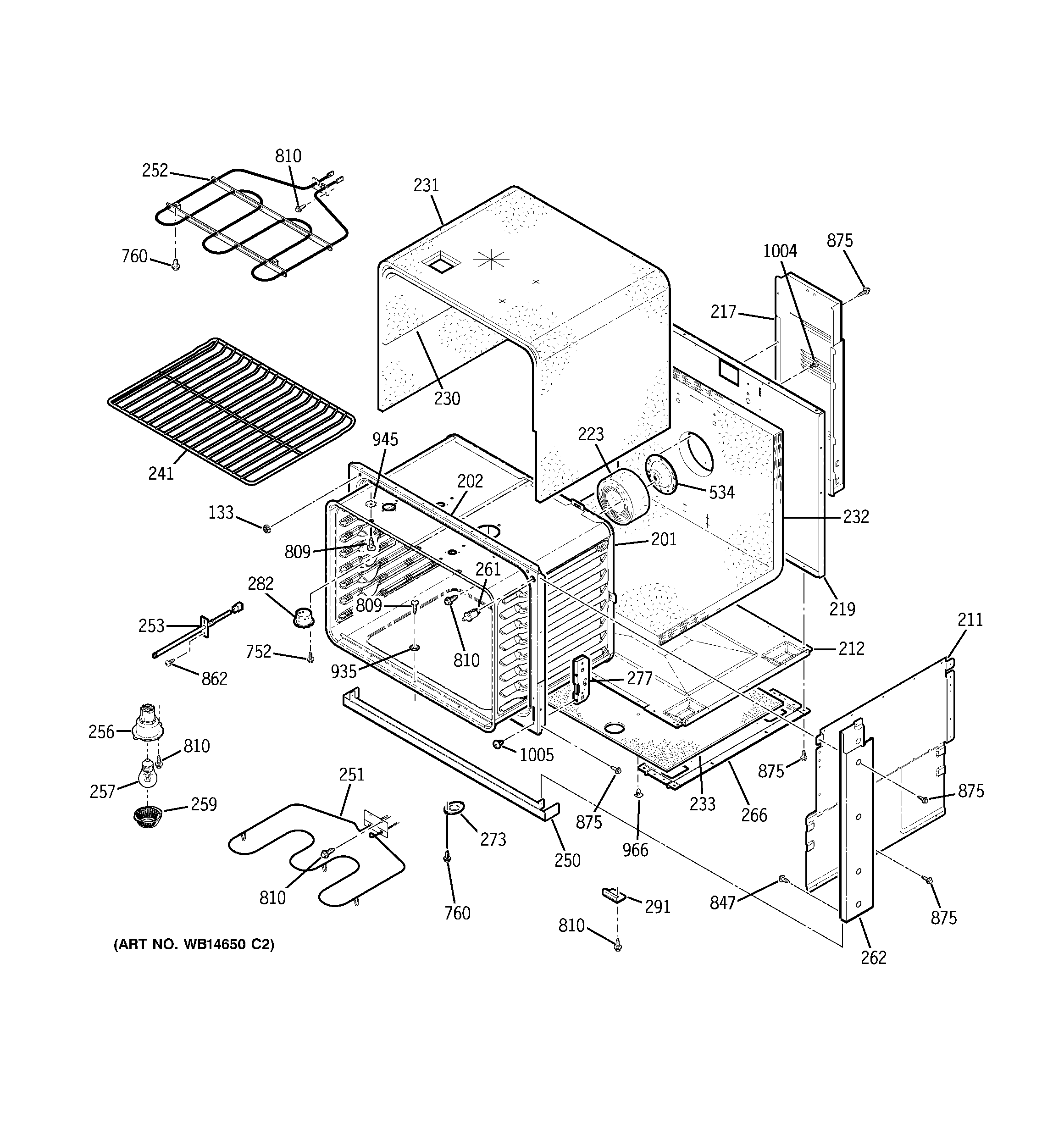 GE JDP42DT1WW body parts diagram