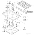 GE PGS908DEP3BB cooktop diagram