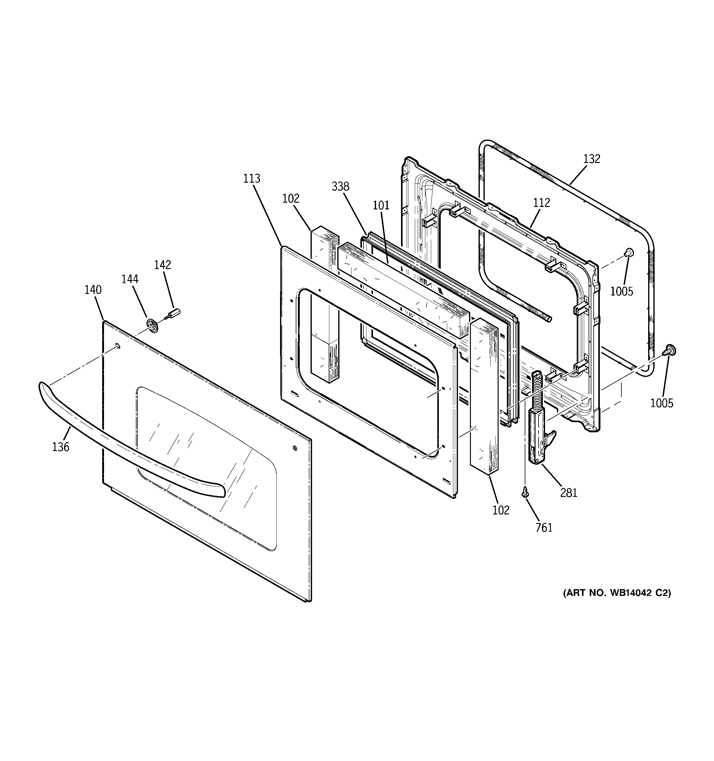 GE JTP30SP2SS door diagram