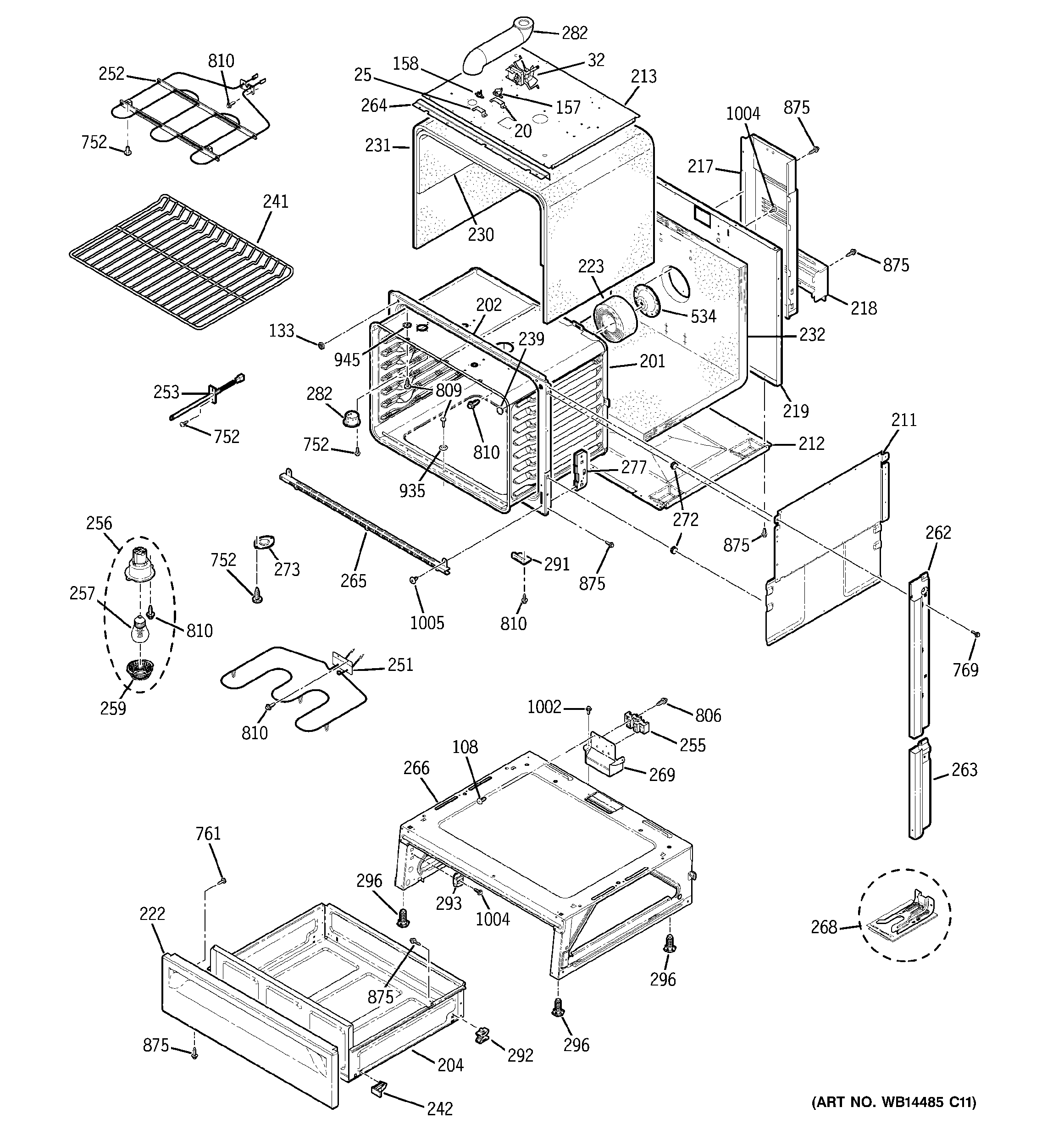 GE JSP39DN4WW body parts diagram