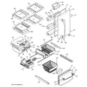 GE GBS20KBRCWW doors & shelves diagram