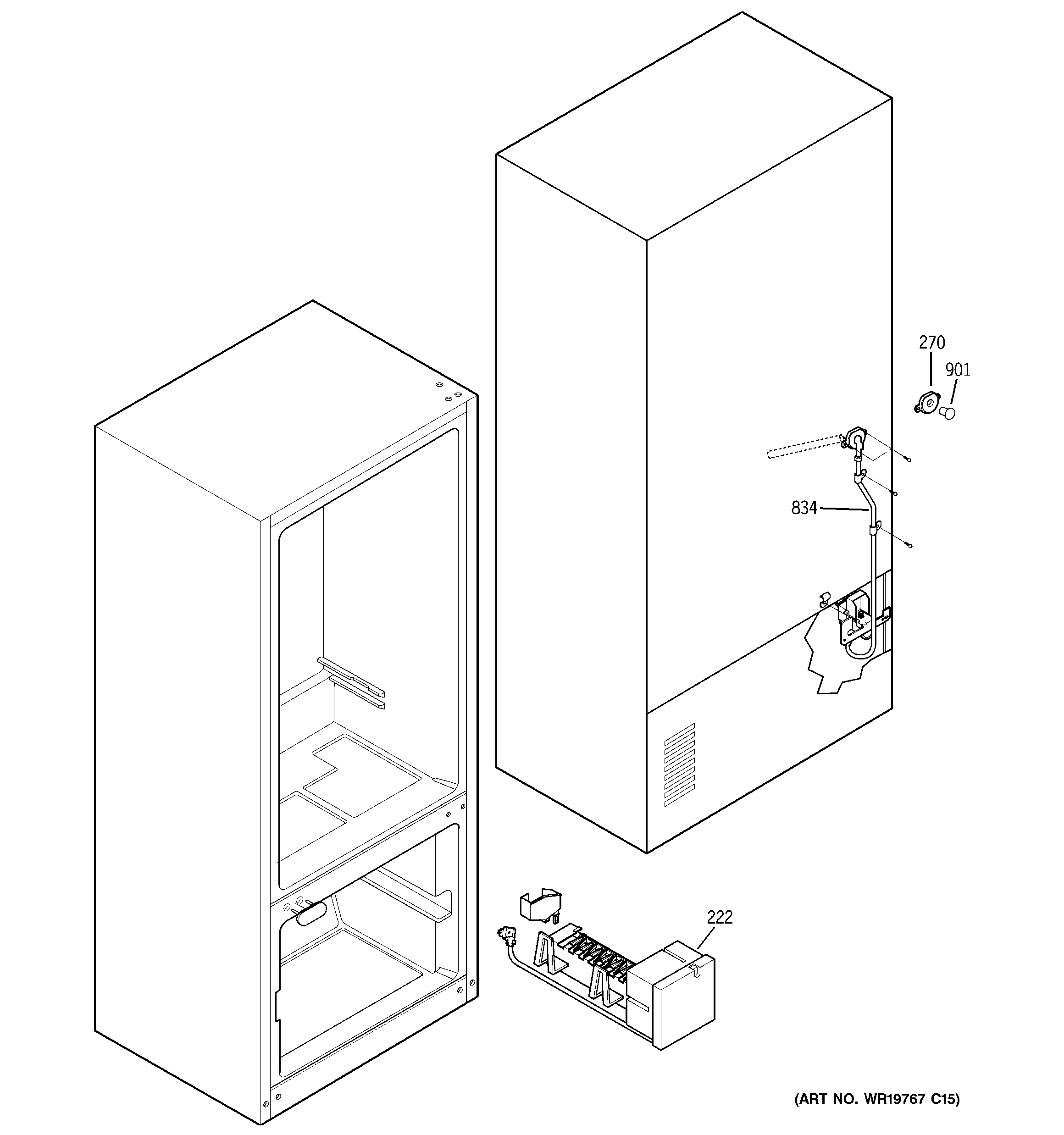 GE PDS20MBSBCC water system diagram