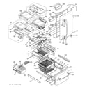 GE PDS22MBSBCC doors & shelves diagram