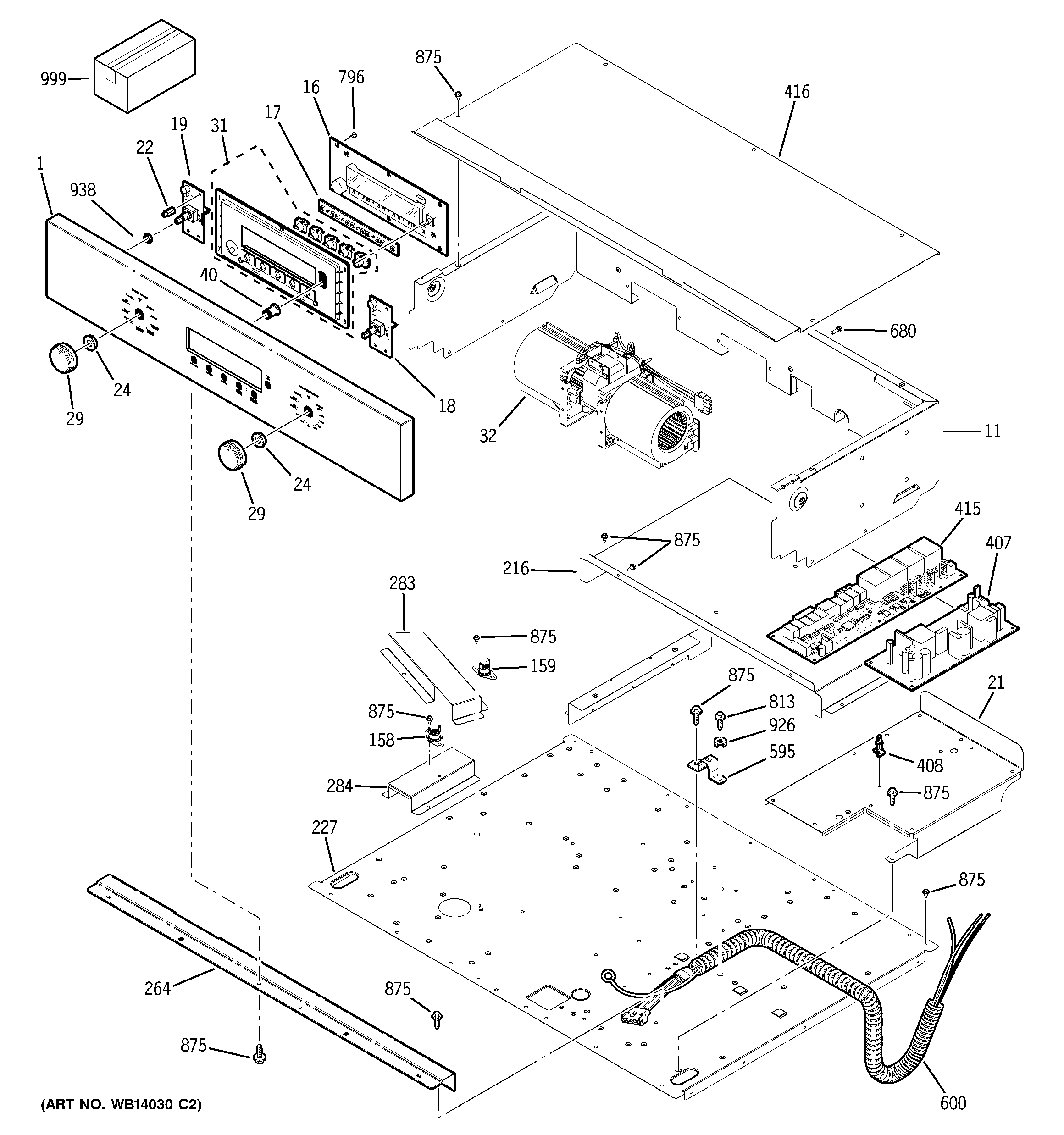 GE ZET1PM1SS control panel diagram