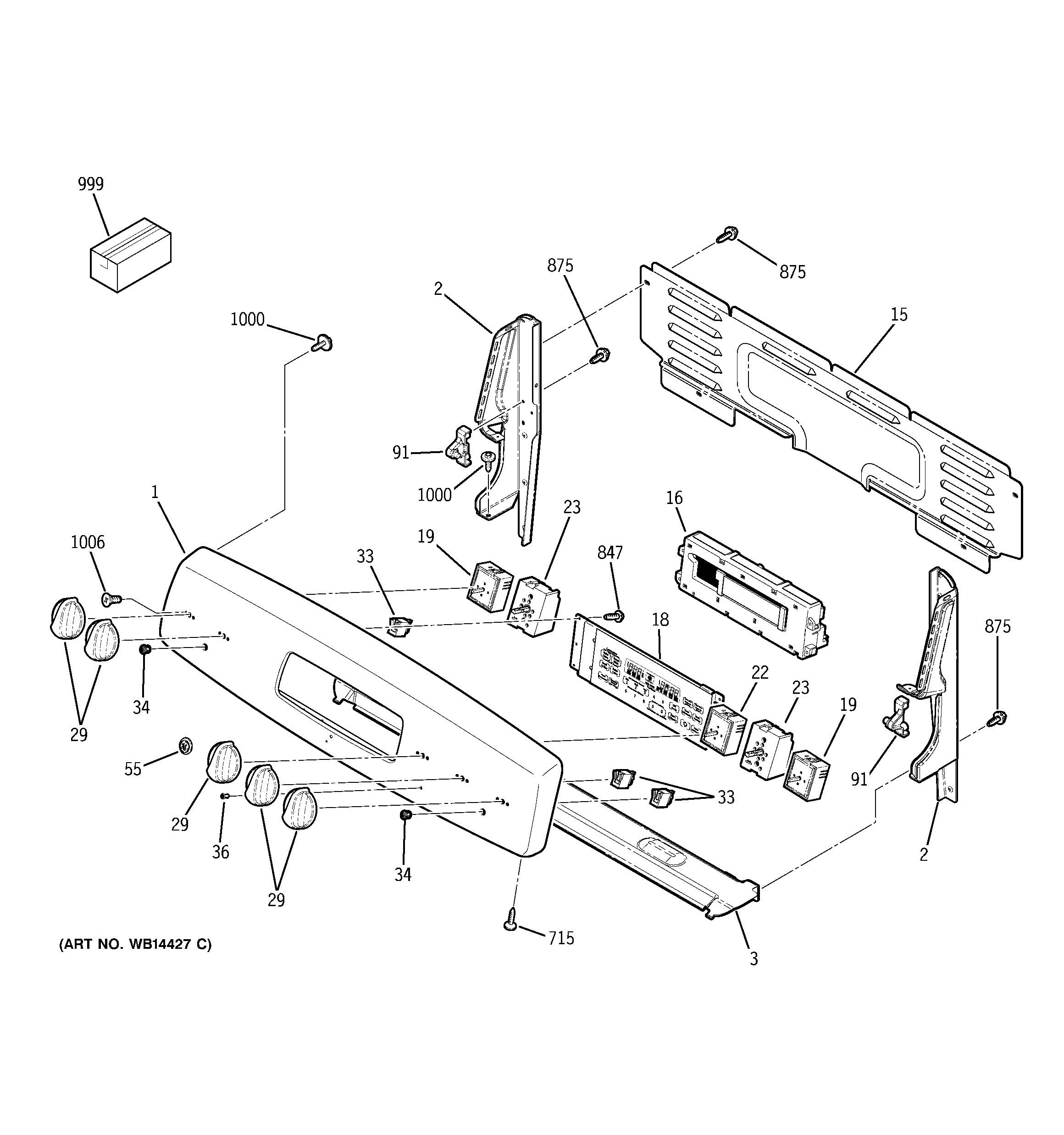 GE JBP77DM2WW control panel diagram