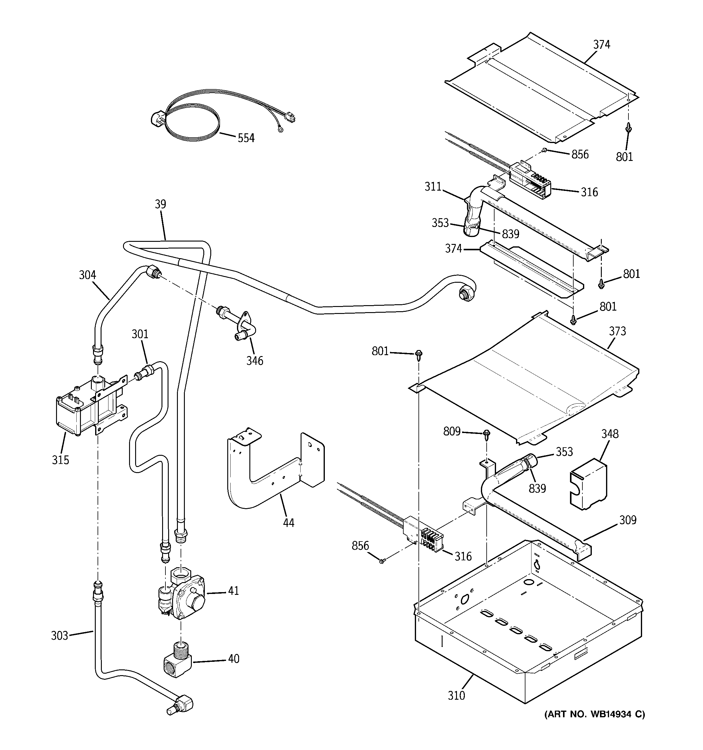 GE PGS968SEP1SS gas & burner parts diagram