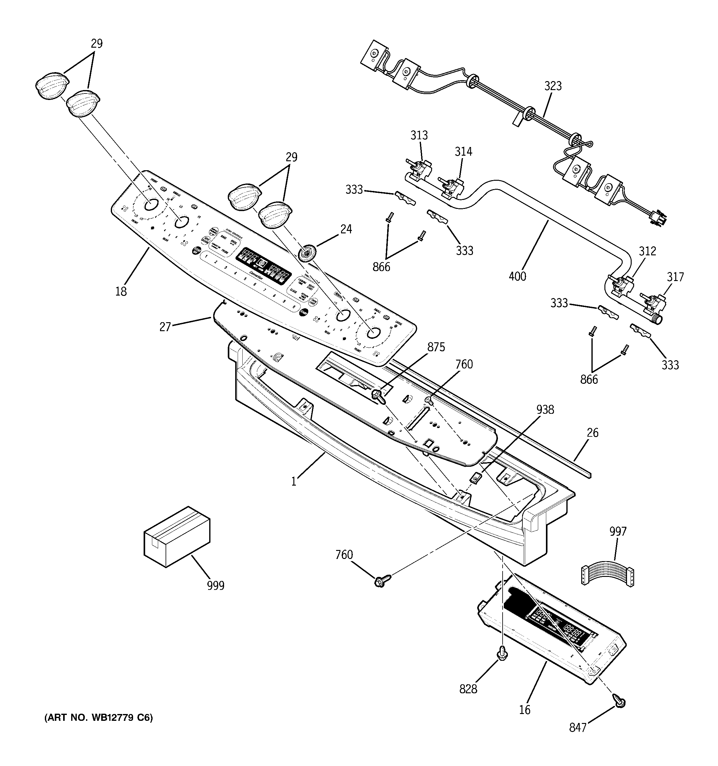 GE PGS968SEP1SS control panel diagram