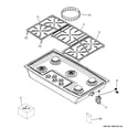 GE ZGU375NSD1SS cooktop appearance parts diagram